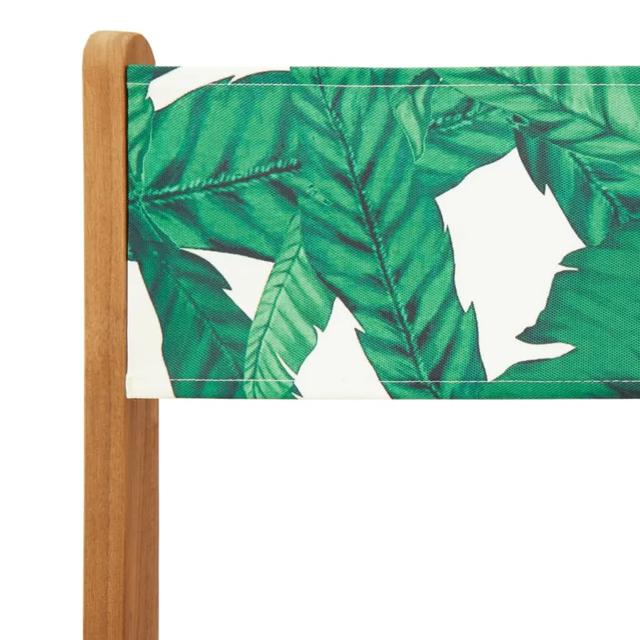 Chaises de jardin pliantes lot de 8 vert tissu et bois massif - 9
