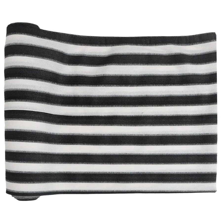 Filet brise-vue anthracite et blanc 2x25 m PEHD 75 g/m² - 2