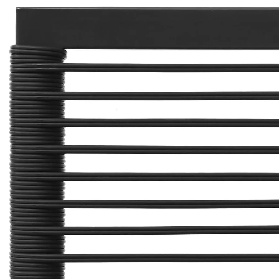 Salon de jardin 6 pcs noir et gris résine tressée - 6