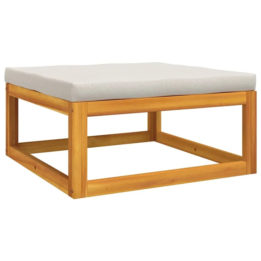 Salon de jardin 3 pcs avec coussins bois massif d'acacia - 12