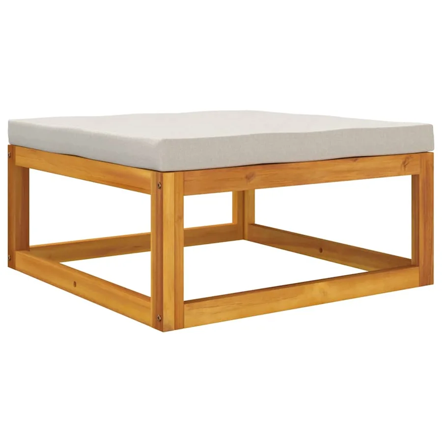 Salon de jardin 3 pcs avec coussins bois massif d'acacia - 14