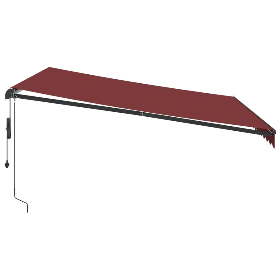 Auvent rétractable automatique bordeaux 400x350 cm - 4