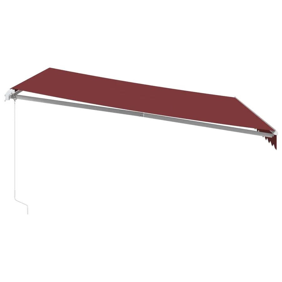 Auvent manuel rétractable avec LED bordeaux 400x350 cm - 5