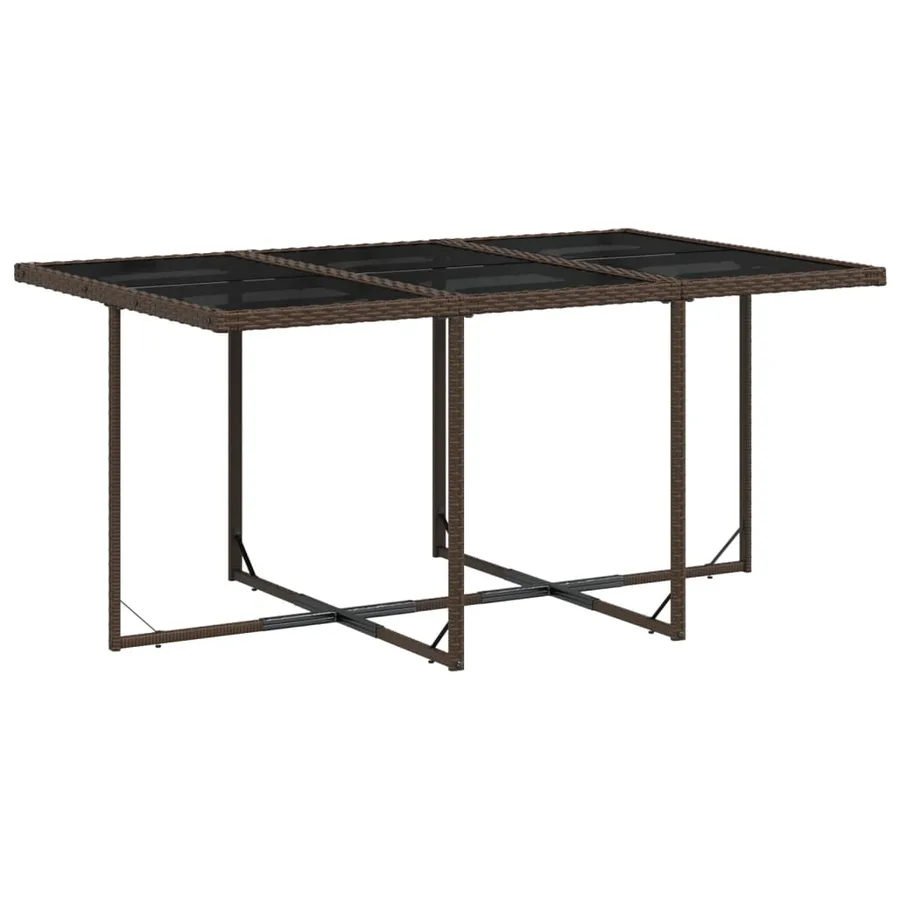 Ensemble à manger de jardin et coussins 11 pcs marron rotin - 4