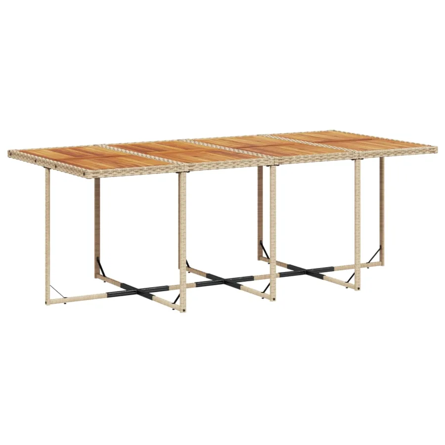 Ensemble à manger de jardin et coussins 13 pcs beige - 6