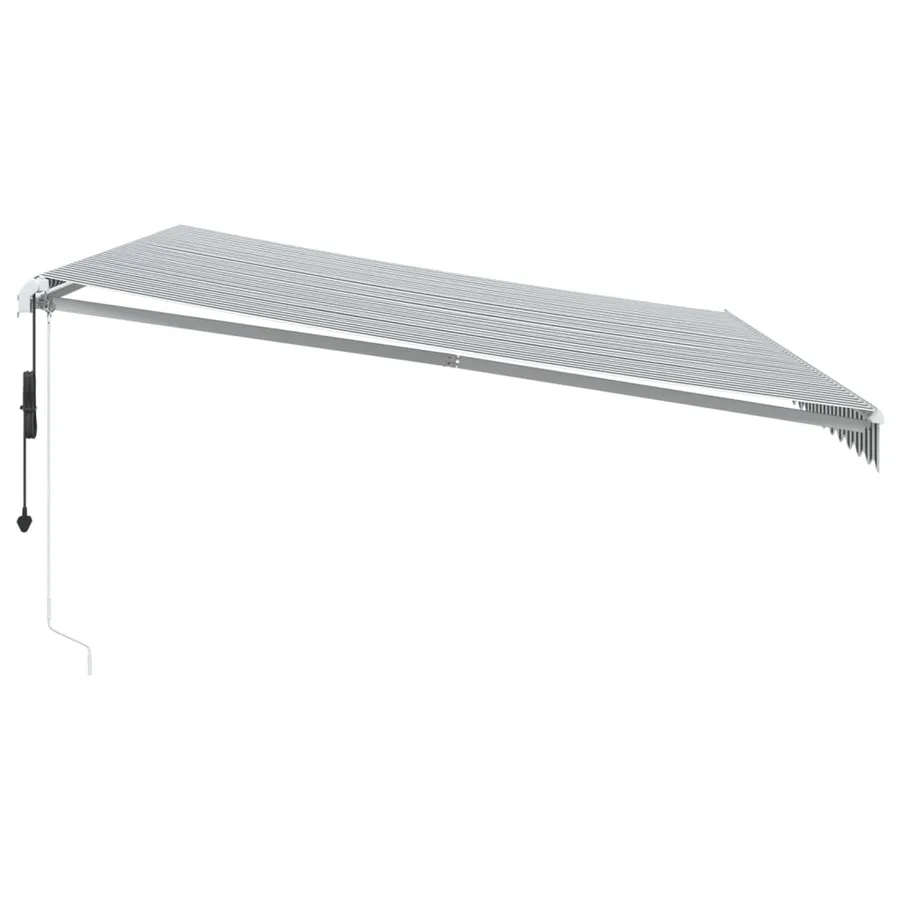 Auvent rétractable automatique anthracite et blanc 500x350 cm - 4
