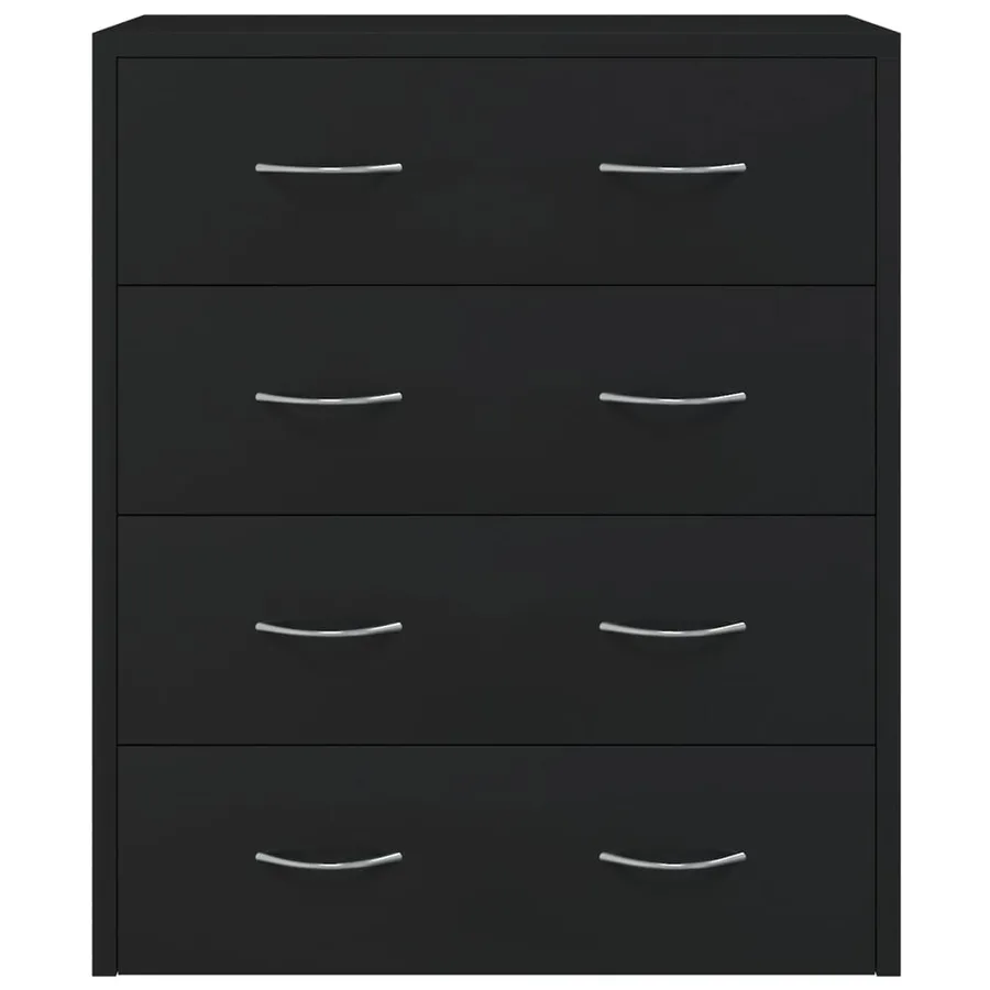 Buffet avec 4 tiroirs 60x30,5x71 cm Noir - 4