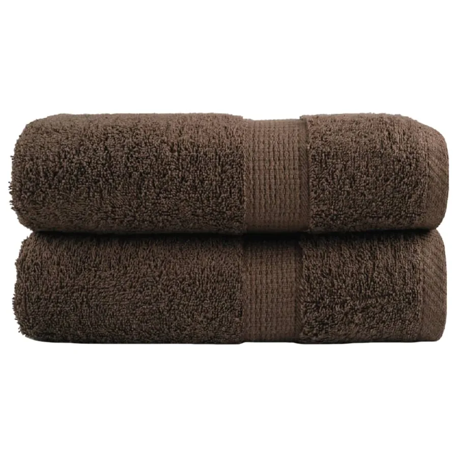Serviettes de toilette premium SOLUND 2 pièces Marron 30 x 30 cm 600 g/m²