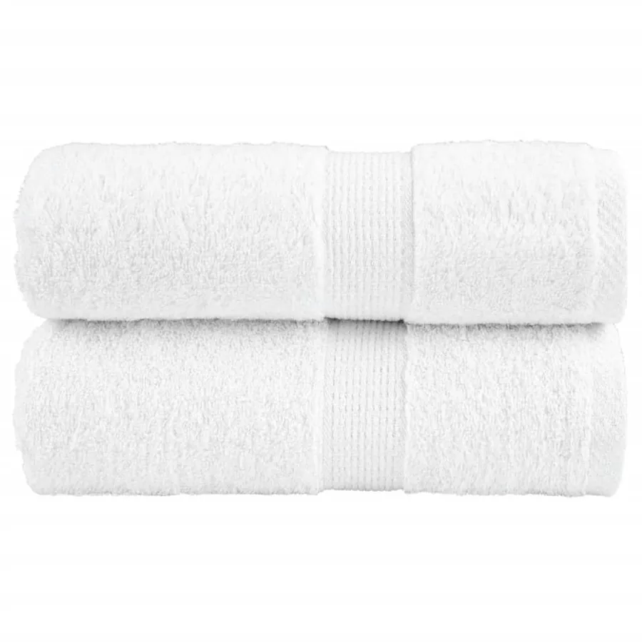 Serviettes de toilette premium SOLUND 2 pièces Blanc 30 x 30 cm 600 g/m²