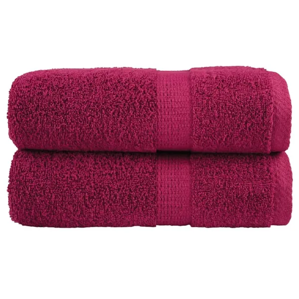 Serviettes d'invité de qualité supérieure SOLUND 2 pcs bordeaux