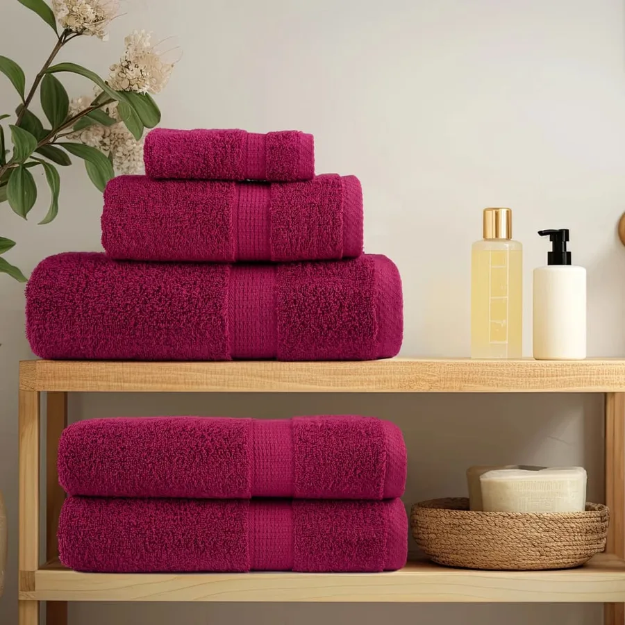 Serviettes d'invité de qualité supérieure SOLUND 2 pcs bordeaux - 3