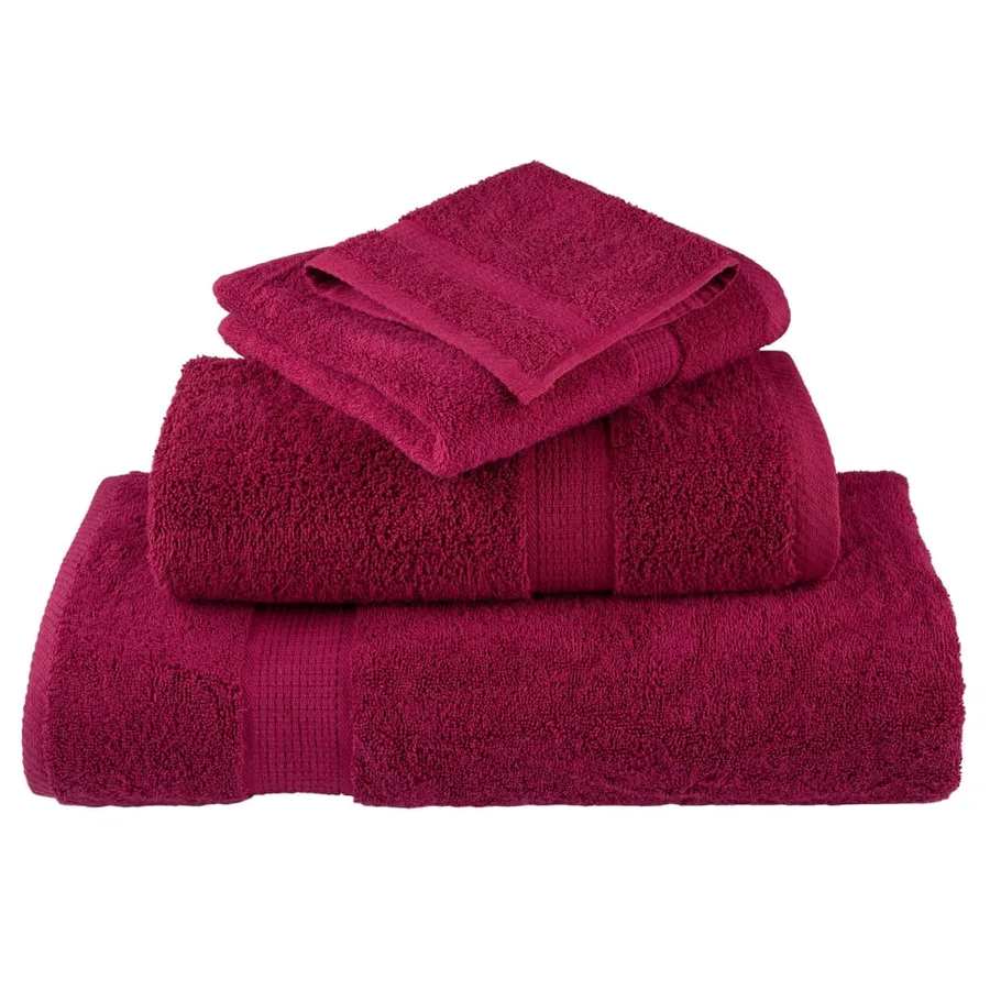 Serviettes d'invité de qualité supérieure SOLUND 2 pcs bordeaux - 4
