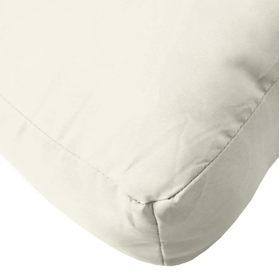 Coussins de palette lot de 2 crème mélangé tissu - 8