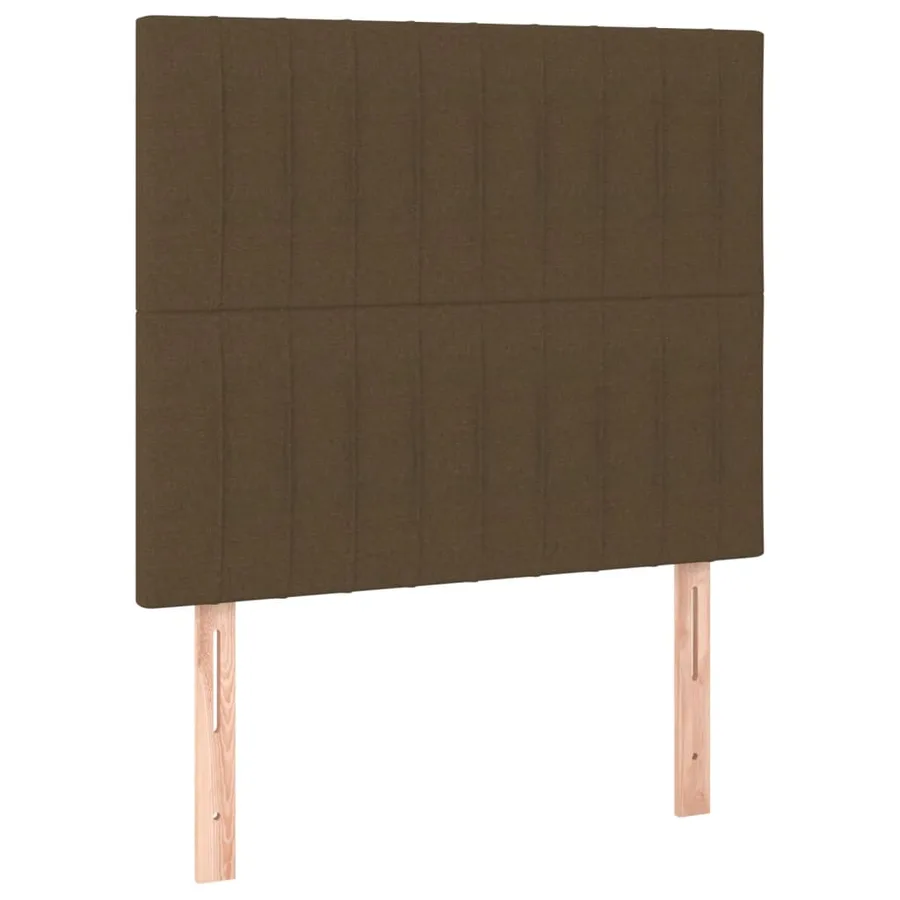 Cadre de lit sans matelas marron foncé 120x200 cm tissu - 8