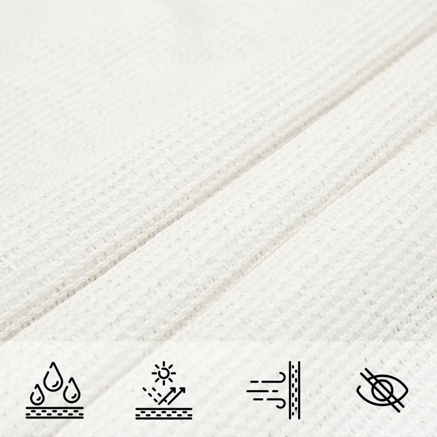 Voile d'ombrage 160 g/m² Blanc 4x5x6,8 m PEHD - 7