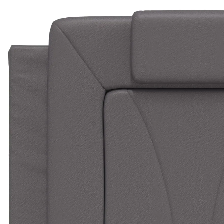 Coussin de tête de lit Viana gris 140 cm similicuir - 8