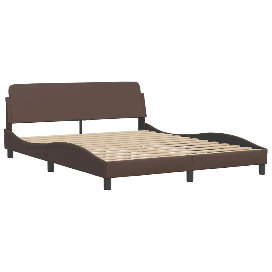 Cadre de lit Viana avec LED sans matelas marron 160x200 cm - 8
