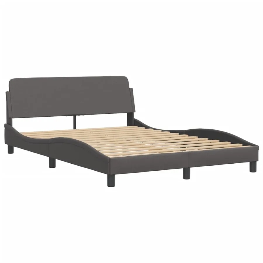 Cadre de lit Viana avec LED sans matelas gris 140x200 cm - 8