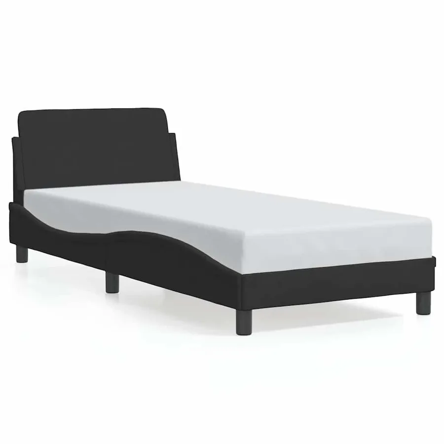 Cadre de lit Dover noir 90x190 cm velours - 2