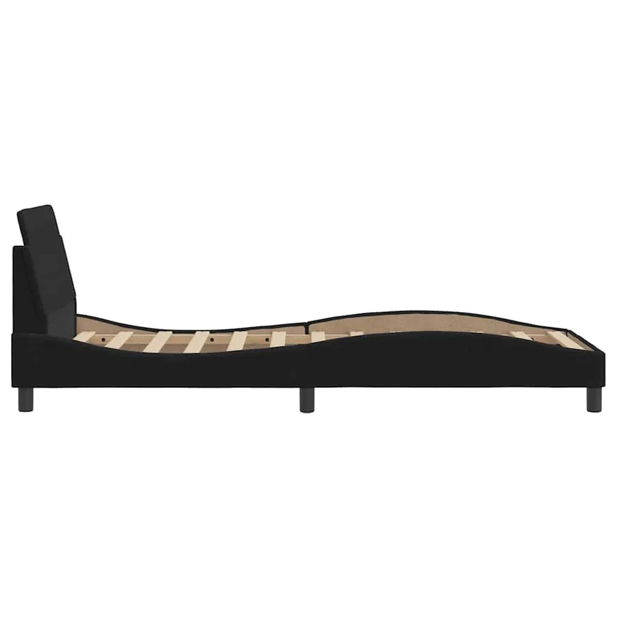 Cadre de lit Dover noir 90x190 cm velours - 5