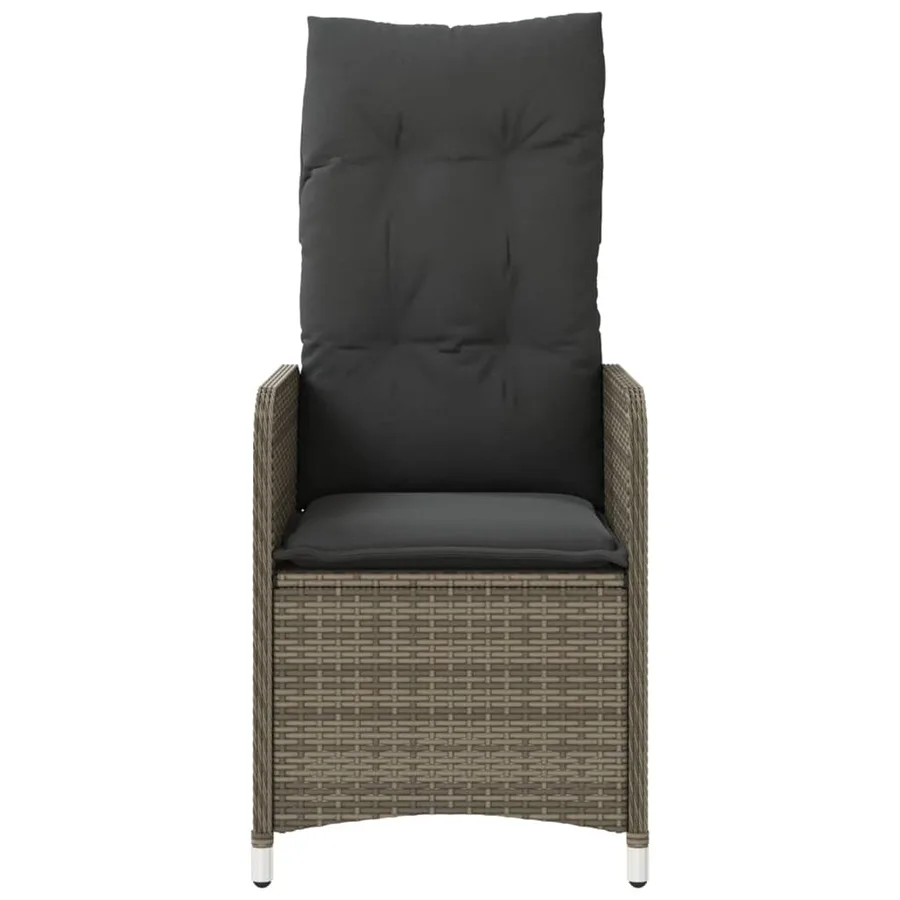 Chaises inclinables de jardin lot de 2 et table résine tressée - 5
