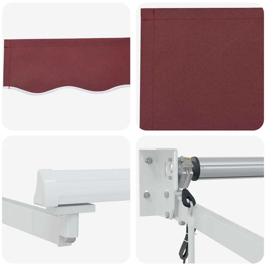 Auvent rétractable automatique bordeaux 450x300 cm - 9