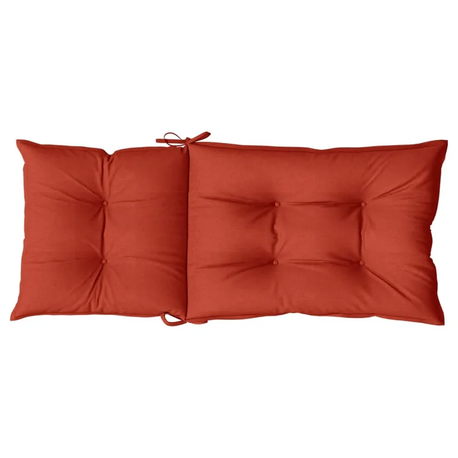 Coussins de chaise à dossier haut lot de 4 rouge mélangé tissu - 7