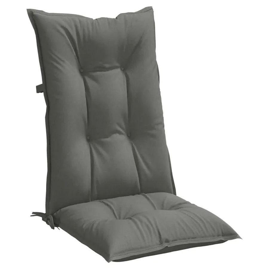 Coussins de chaise à dossier haut lot de 4 gris foncé mélangé - 5