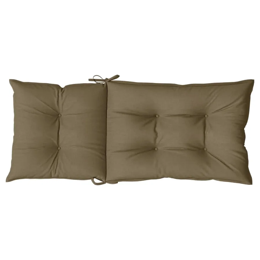 Coussins de chaise à dossier haut lot de 4 taupe mélangé tissu - 7