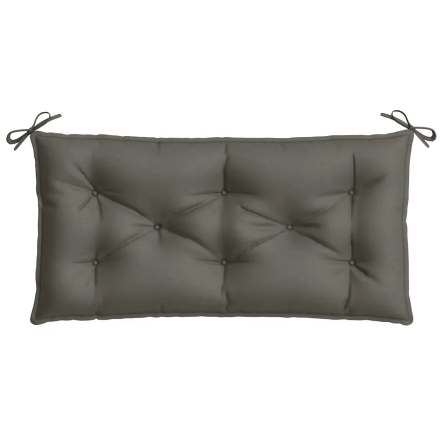 Coussin de banc de jardin gris foncé mélangé 100x50x7 cm tissu - 4