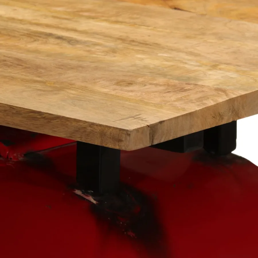 Table de bar forme de tracteur bois de manguier massif - 6