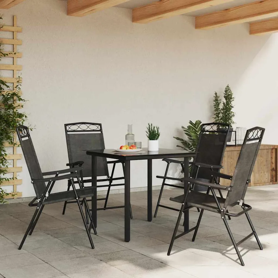 Chaises de jardin pliables lot de 4 en acier et textilène - 3