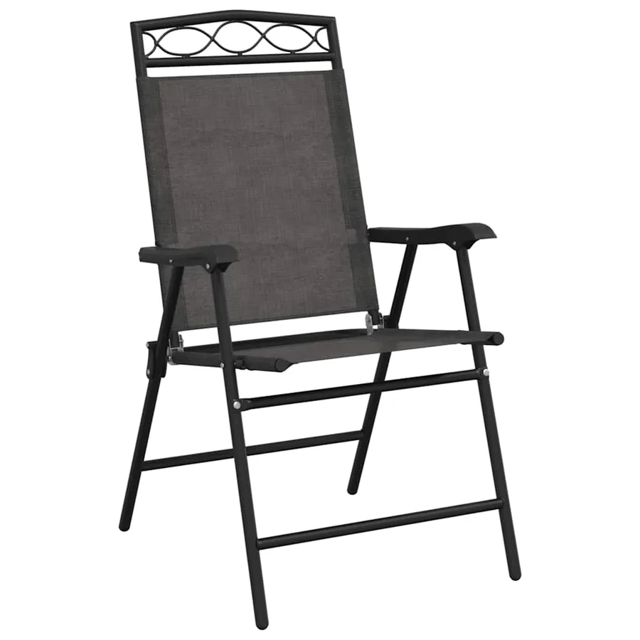 Chaises de jardin pliables lot de 4 en acier et textilène - 4