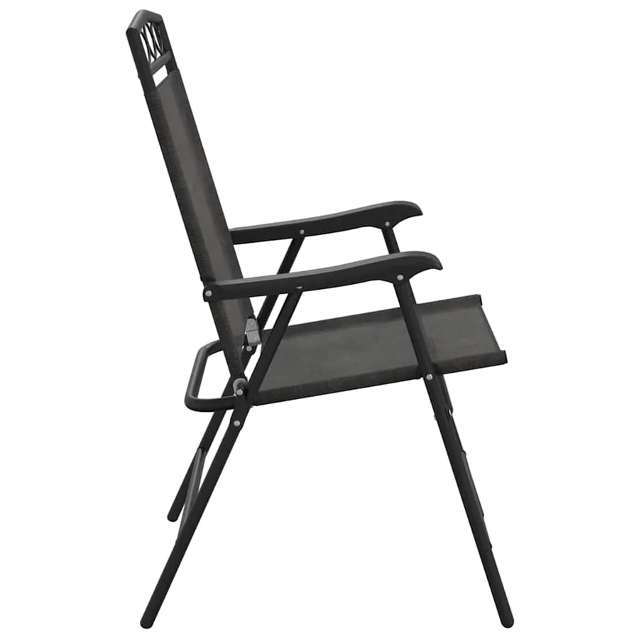 Chaises de jardin pliables lot de 4 en acier et textilène - 6