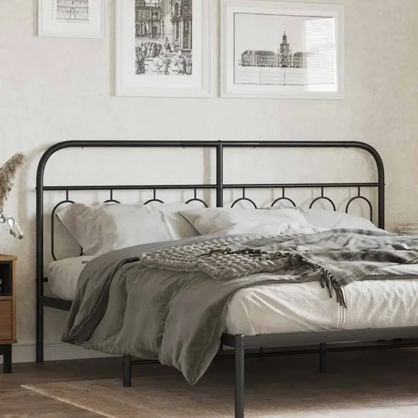 Tête de lit de remplacement métal noir 183 cm