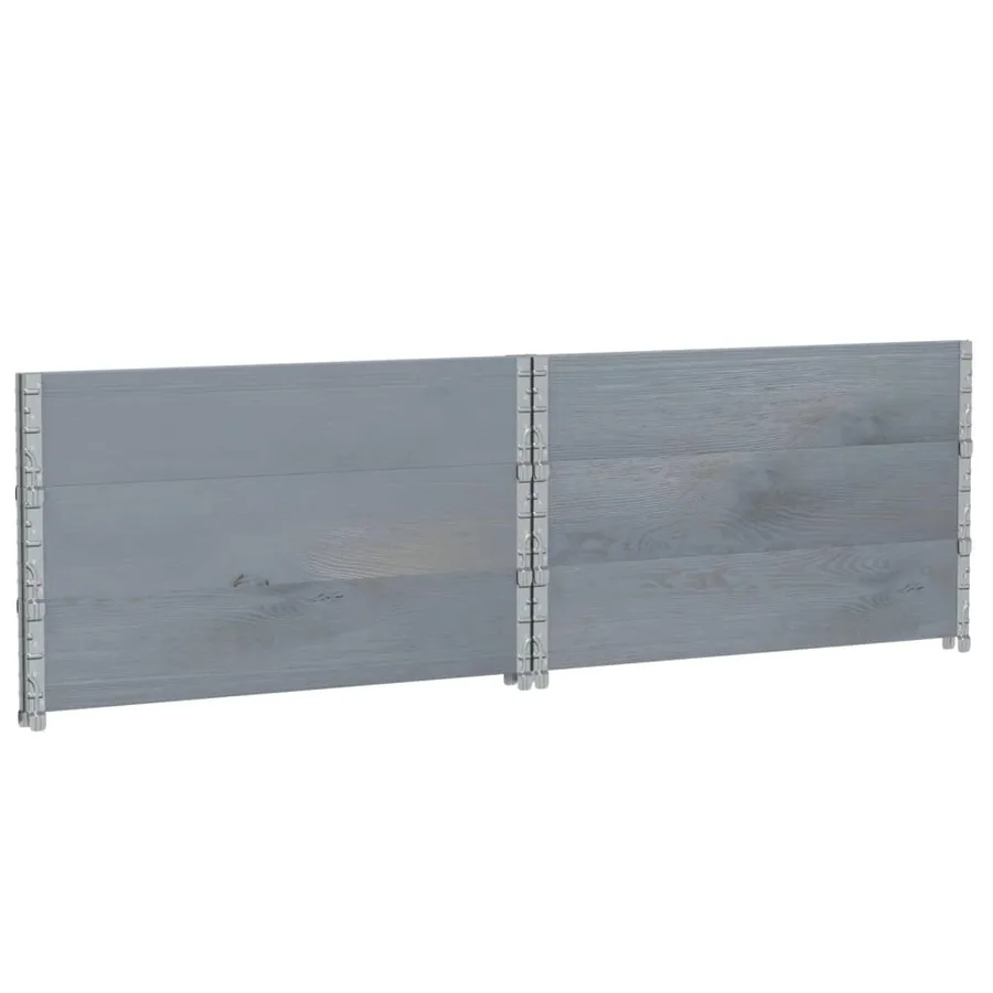 Jardinière gris 100x100 cm bois de pin massif - 6