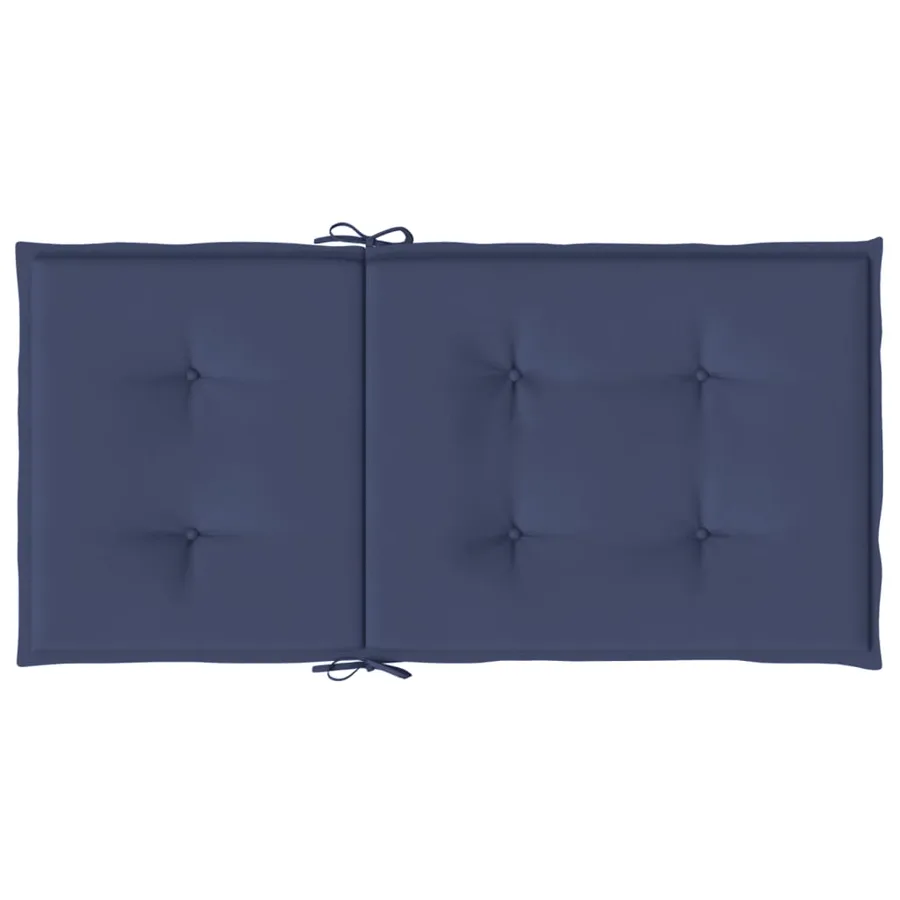Coussins de chaise à dossier bas lot de 6 bleu marine tissu - 7