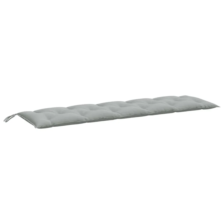 Coussin de banc de jardin gris clair mélangé 180x50x7 cm tissu - 2