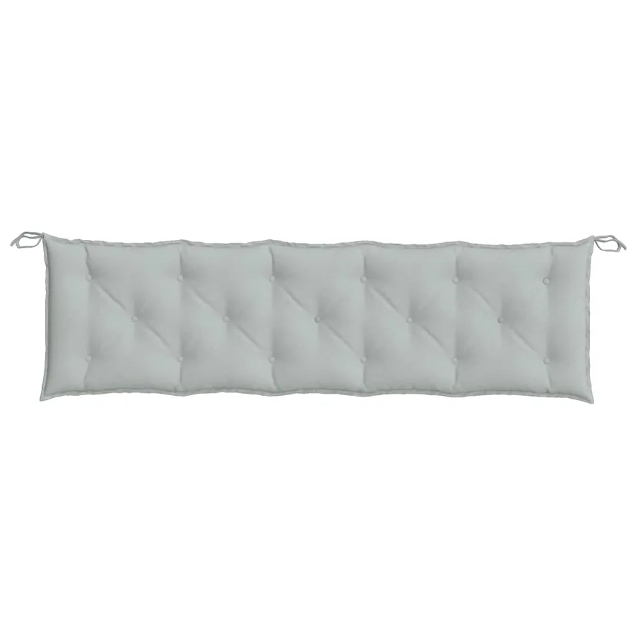 Coussin de banc de jardin gris clair mélangé 180x50x7 cm tissu - 4