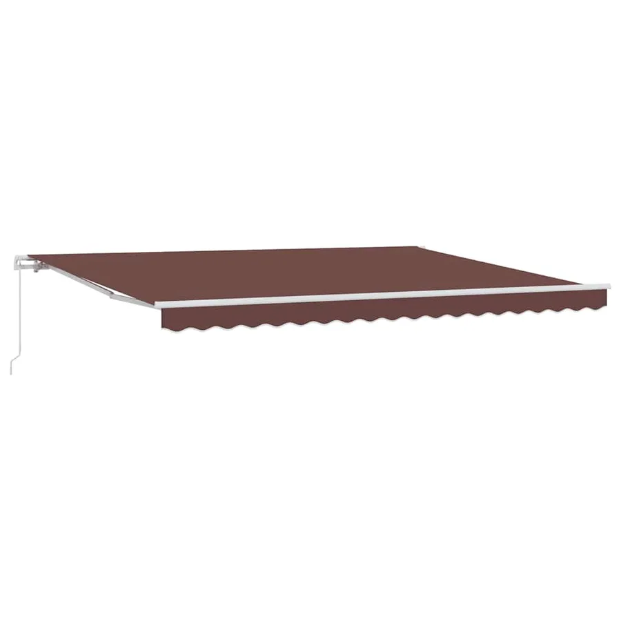 Auvent manuel rétractable marron 450x300 cm - 2