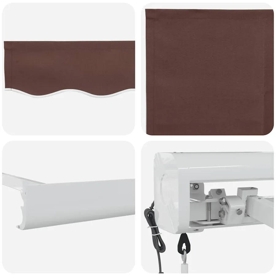 Auvent rétractable automatique marron 450x300 cm - 10