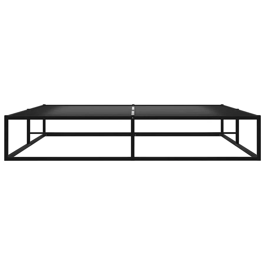 Cadre de lit sans matelas noir métal 140x200 cm - 3