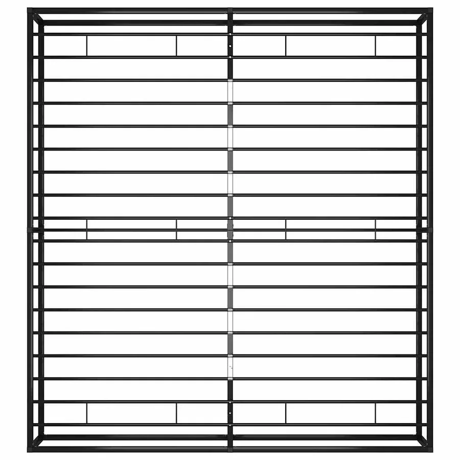 Cadre de lit sans matelas noir métal 140x200 cm - 6