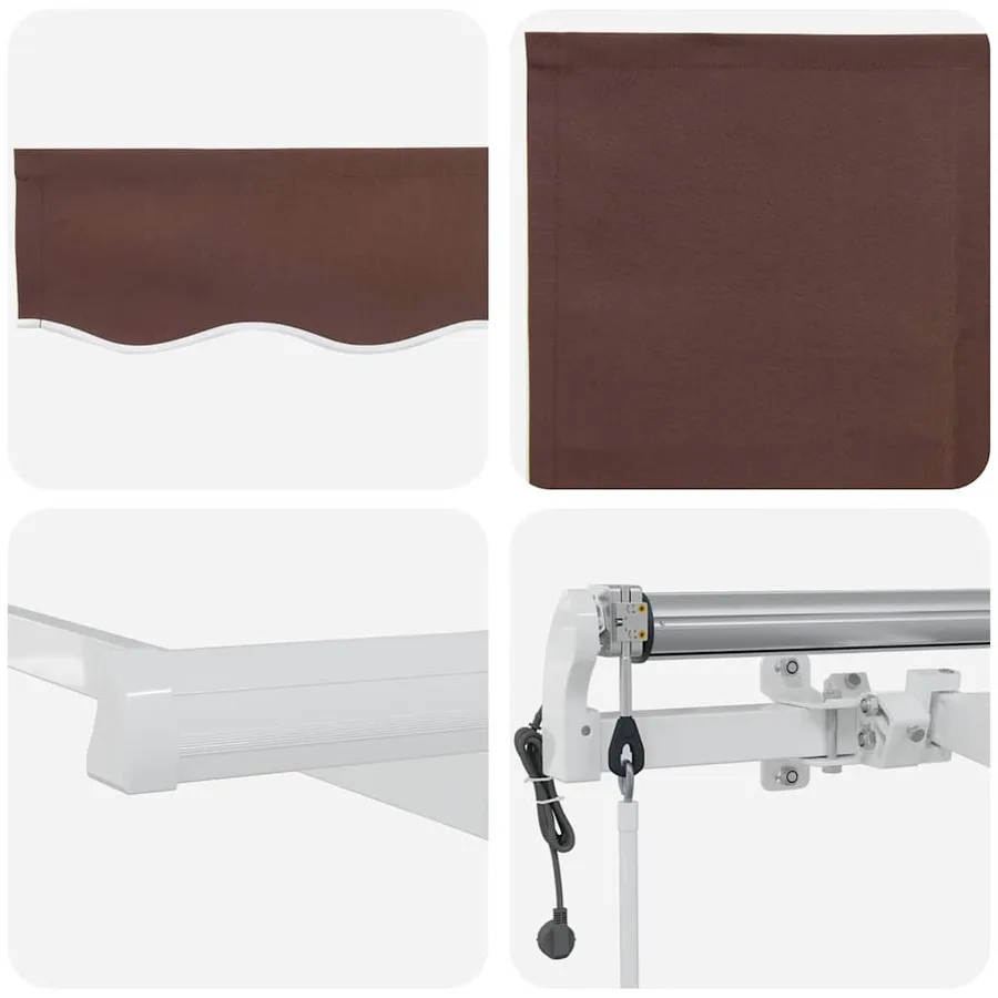 Auvent rétractable automatique marron 450x300 cm - 10