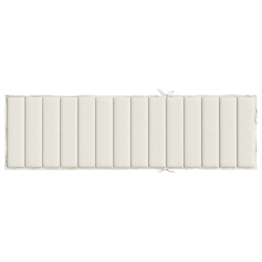 Coussin de chaise longue crème mélangé 200x60x4 cm tissu - 5