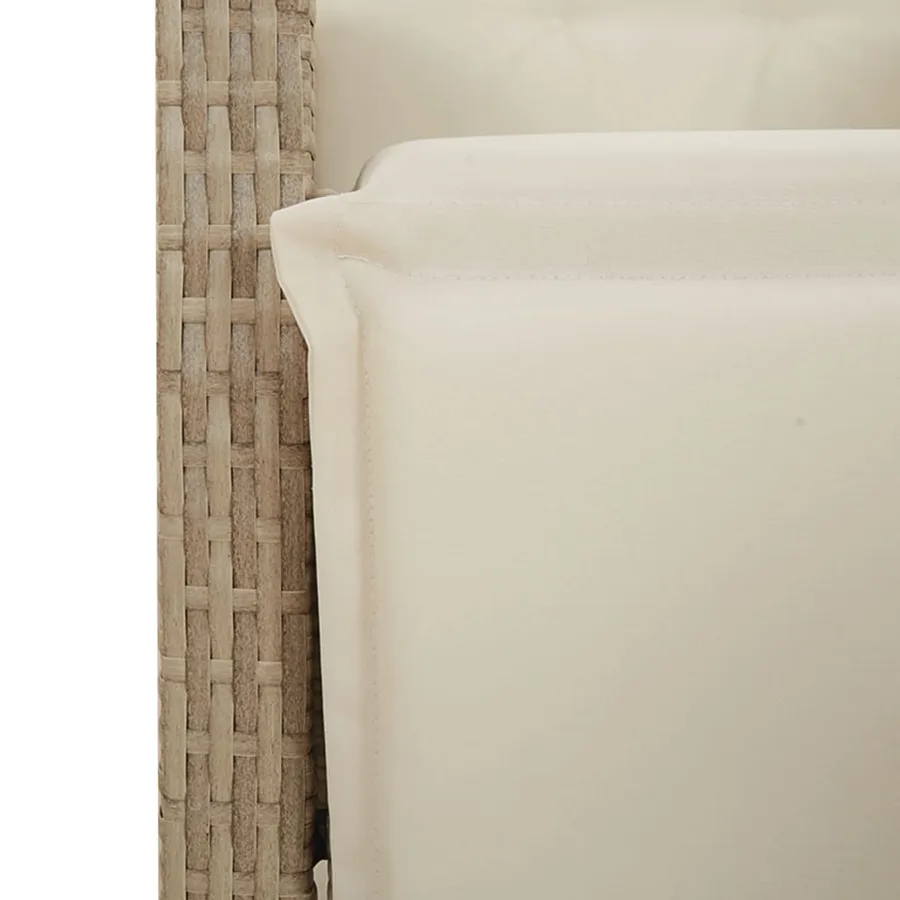 Chaises inclinables de jardin lot de 2 avec repose-pied rotin - 10