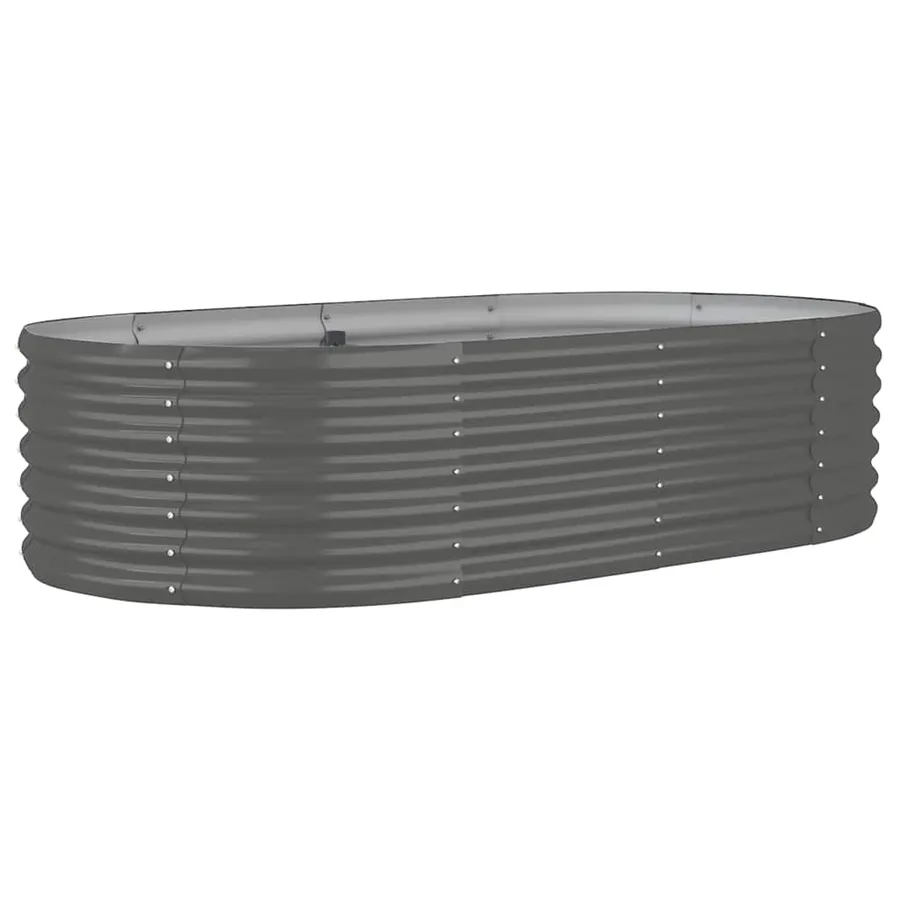 Lit surélevé de jardin Acier galvanisé 152x80x36 cm gris - 2