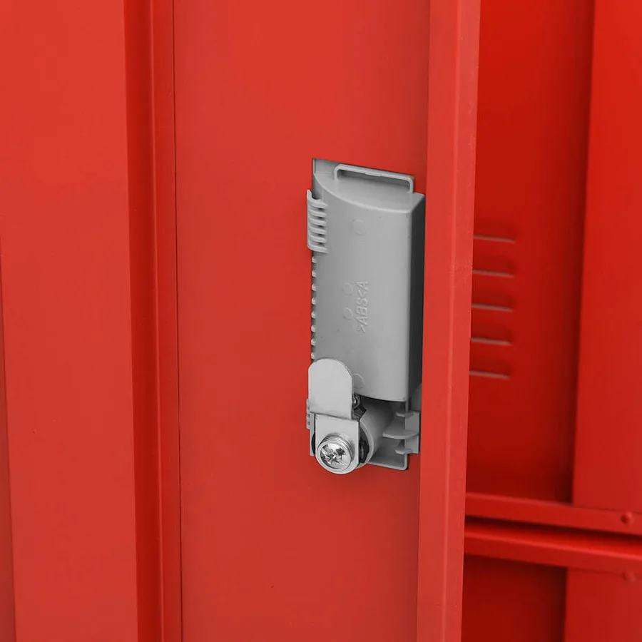 Armoire à casiers Gris clair et rouge 90x45x92,5 cm Acier - 6