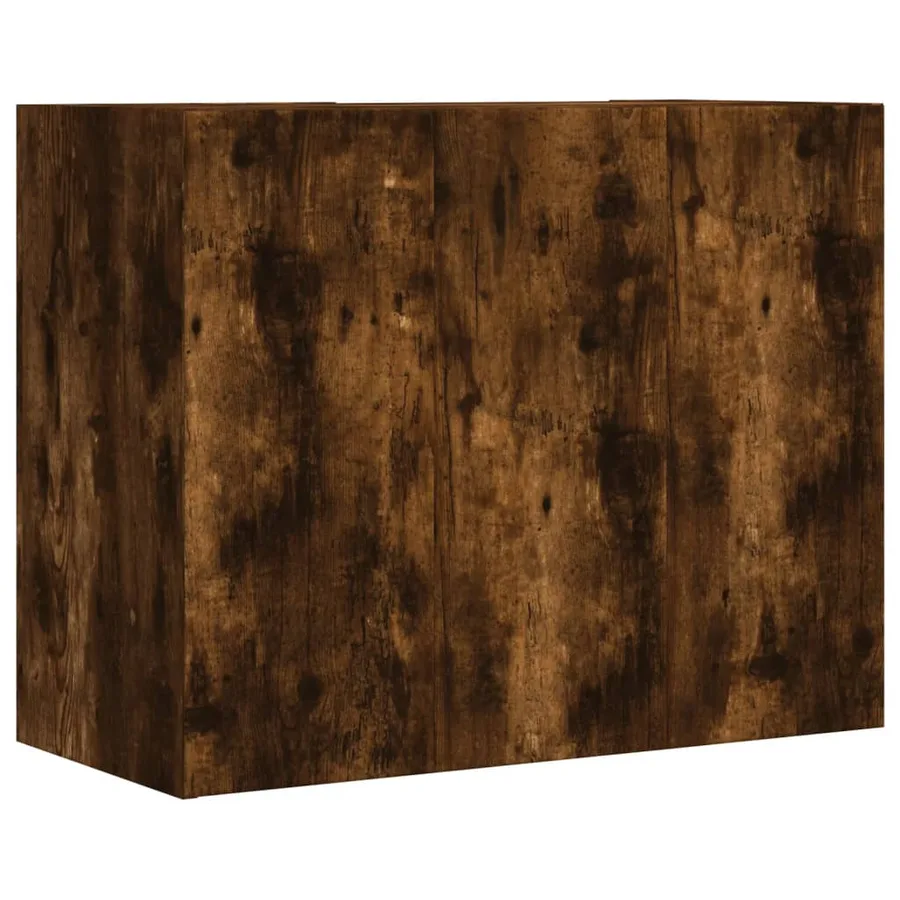 Armoire murale chêne fumé 75x35x60 cm bois d'ingénierie - 6