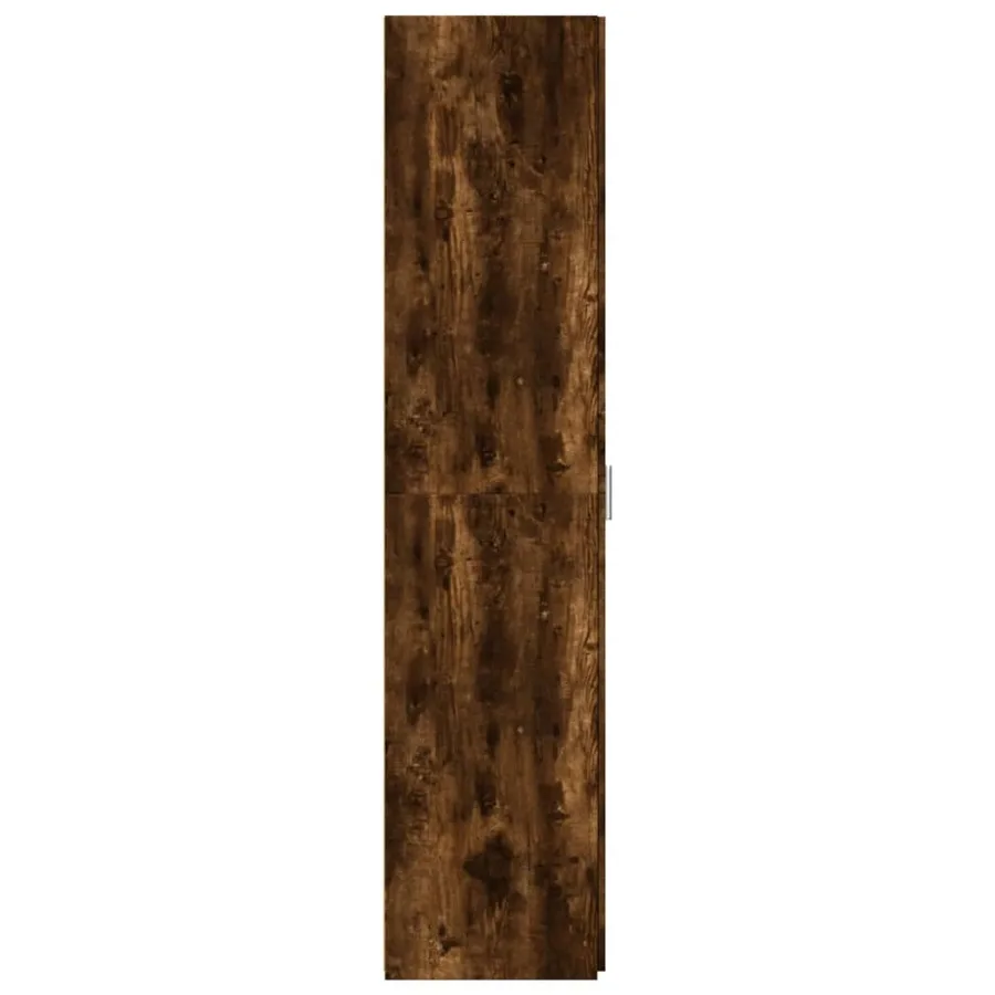 Buffet haut chêne fumé 40x42,5x185 cm bois d'ingénierie - 5